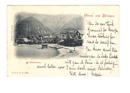 AK: Gruss aus Bönigen Brienzersee  Stabstempel rückseite