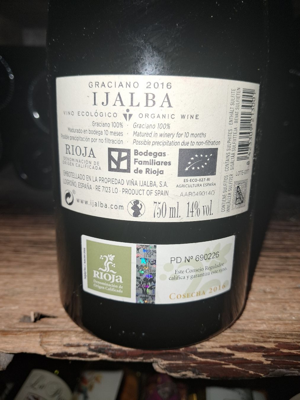 Rioja Vins: Viña Ijalba Graciano rioja 2016  – Neuf avec emballage d'origine à Le locle par juliensaran 3
