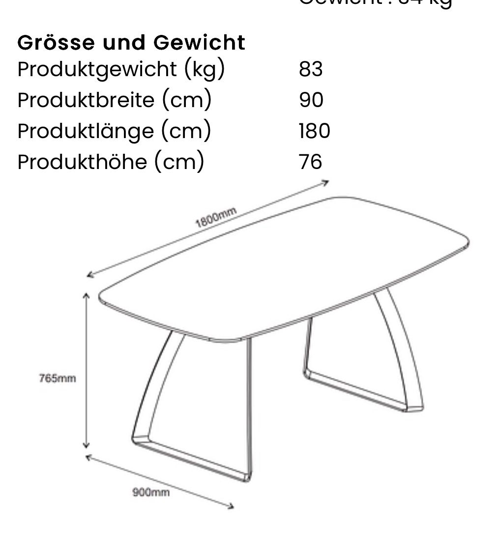 Conforama Tables: Tisch Bronze - Marmoroptik – Neuf (Voir description) à Brugg AG par martinhuebscher 6