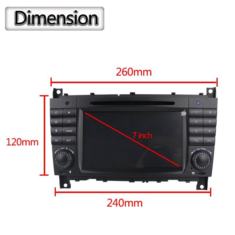 Radios: 7" Android 13 Mercdes BENZ C, CLC und CLK Klasse Multimedia – Neu und originalverpackt aus Malans GR von BUYBEST-Schweiz 7