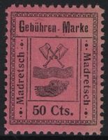 50 Cts. Fiskalmarke der Gemeinde MADRETSCH