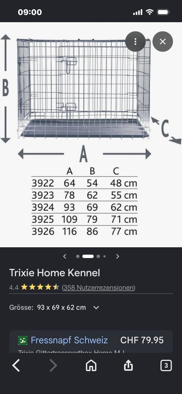 Cages, transport & sécurité: Gitter Hundebox – D'occasion à Thun par chay2011
