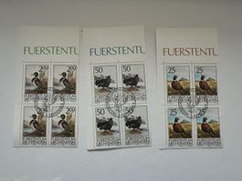 Liechtenstein Viererblock 943-45 Vögel FDC   (4284)