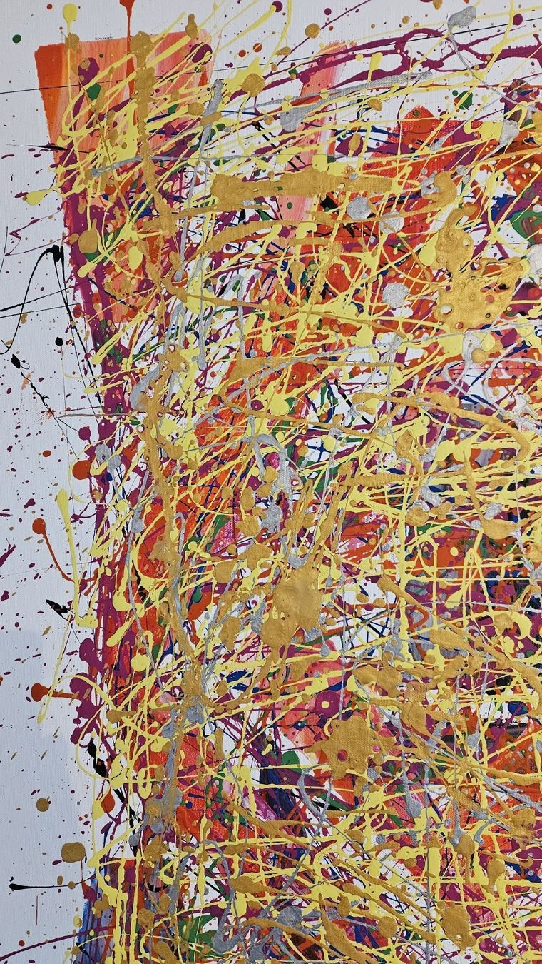 Tableaux: Tableau abstrait unique, explosion de couleurs vives! – Neuf (Voir description) à Le Locle par fab_c9hh 3