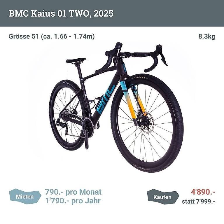 Biciclette: BMC Kaius 01 TWO (2025), Grösse 51 – Usato da Zürich venduto da inf_l8q5 1