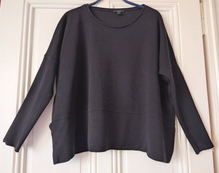 COS : Pull noir oversized Lagenlook S