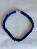 Lapislazuli Halskette mit Weissgoldverschluss 750