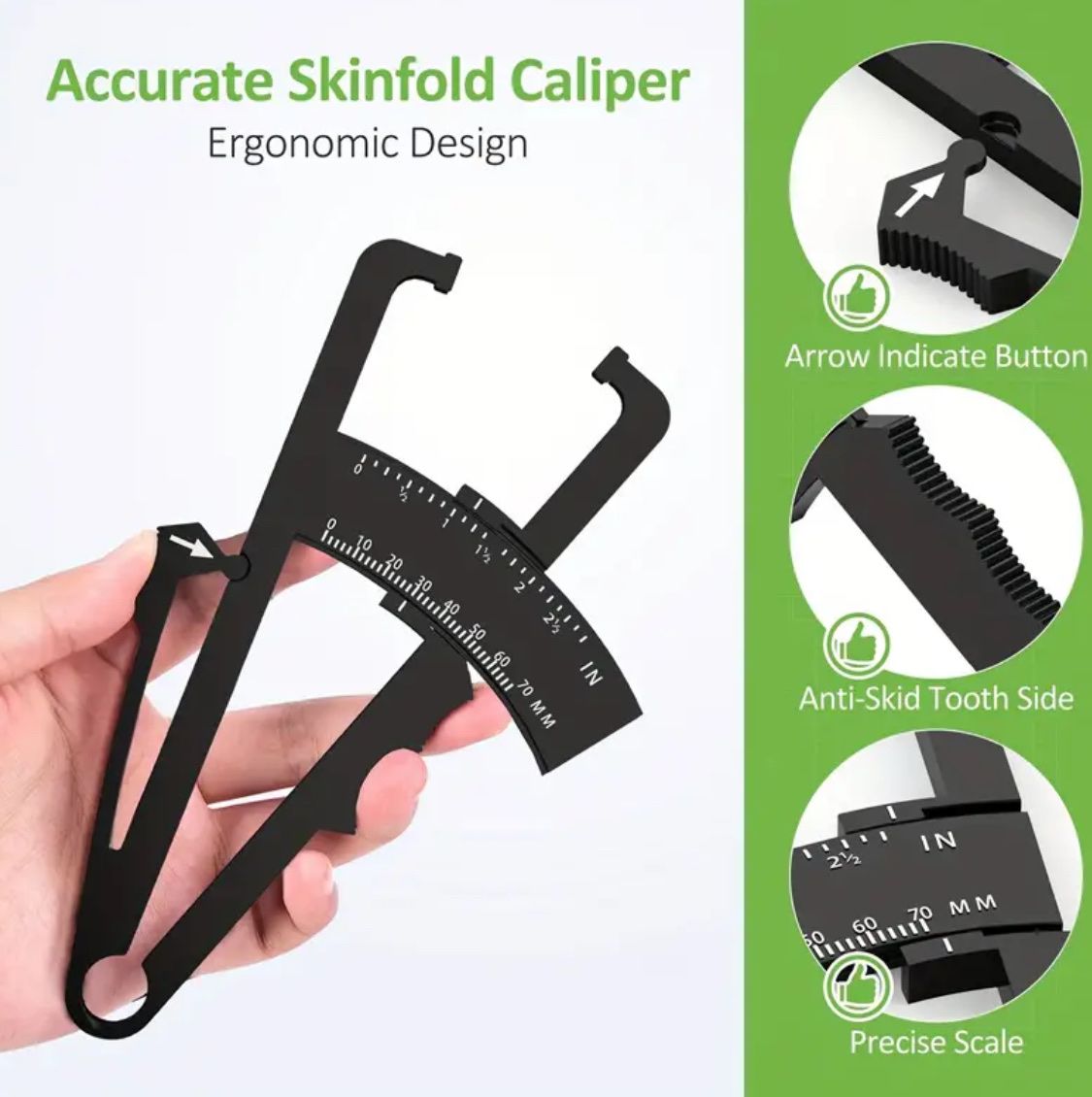 Misurare: Körperfett Caliper schwarz Körperfettanteil messen – Nuovo e nell'imballaggio originale da Suhr venduto da SchnapperCH