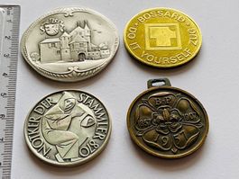 4 x Medaille Würenlos Silber ZUG Pratteln Baden Schweiz 63gr