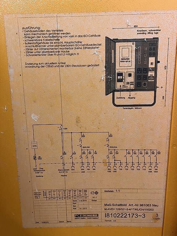 Electrotechnique: Baustromverteiler MERZ 125A / 400V / CEE – D'occasion à Lyssach par Fletch01 4