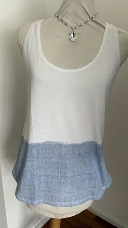 Closed Weiss Blau top vest T-Shirt neue S 36 38