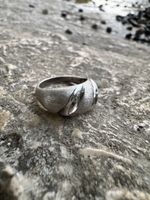 Schöner 800 Silber Ring - Mattiert & Poliert -