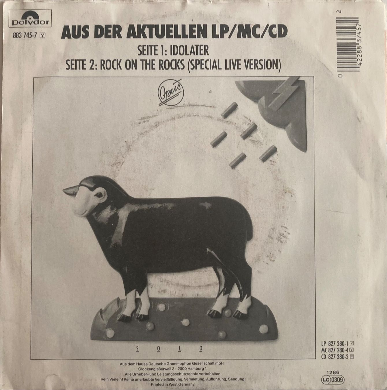 Schallplatten: OPUS - IDOLATER – Gebraucht aus Poliez-Pittet von Newtown-Records 1