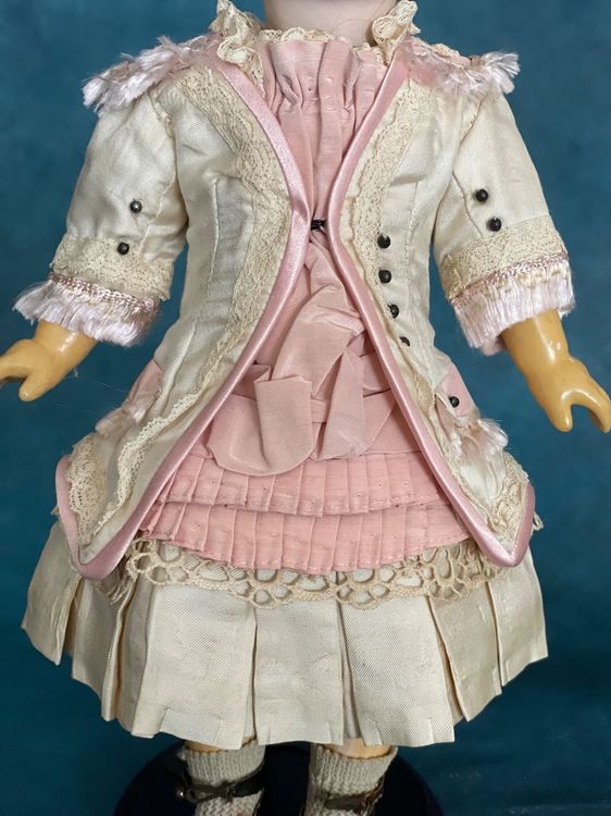 robe ancienne pour poupée ancienne jumeau - steiner