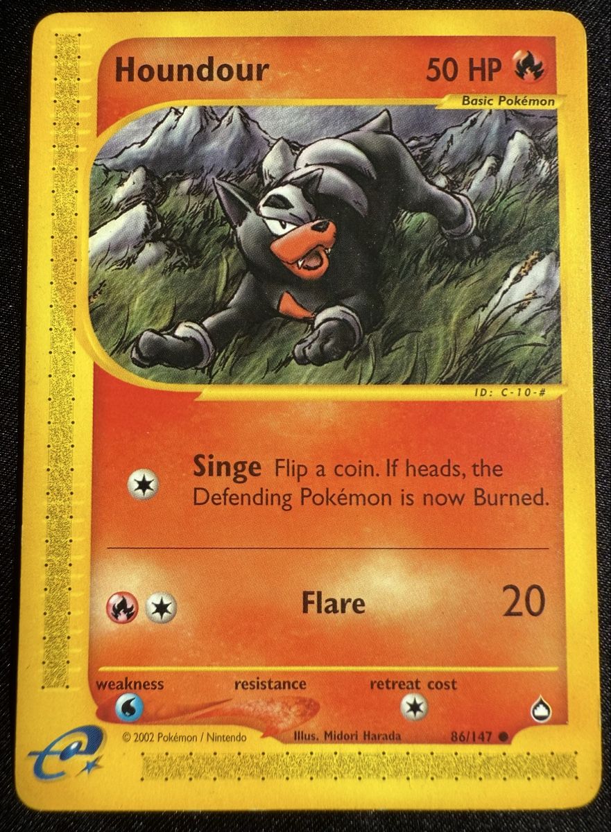 Pokémon Carte collezionabili: Houndour Pokemon Aquapolis - 86/147 – Usato da Winterthur venduto da SiddyPokemon