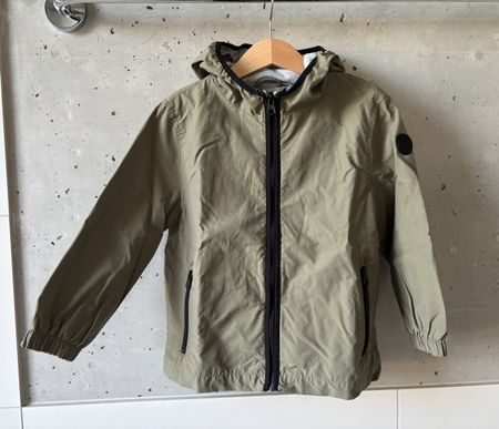 Mango Übergangsjacke 116 Khaki Kapuze Jungen