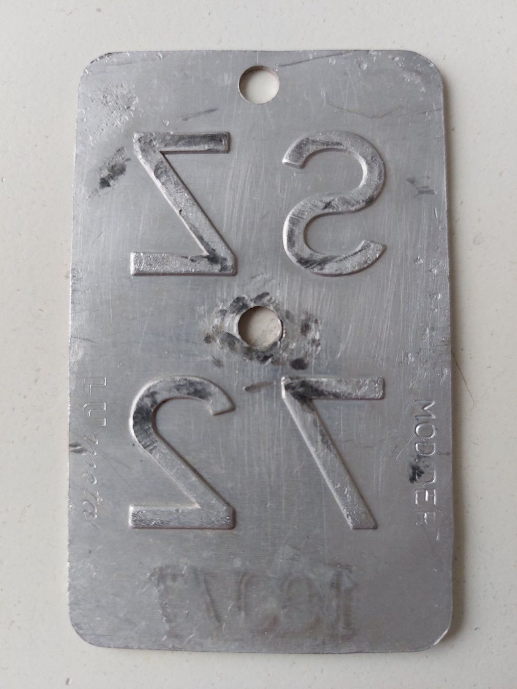 Sachs Insegne: Velonummer SZ 72 Mofanummer plaque Mofa – Usato da Schenkon venduto da Uhu007 1