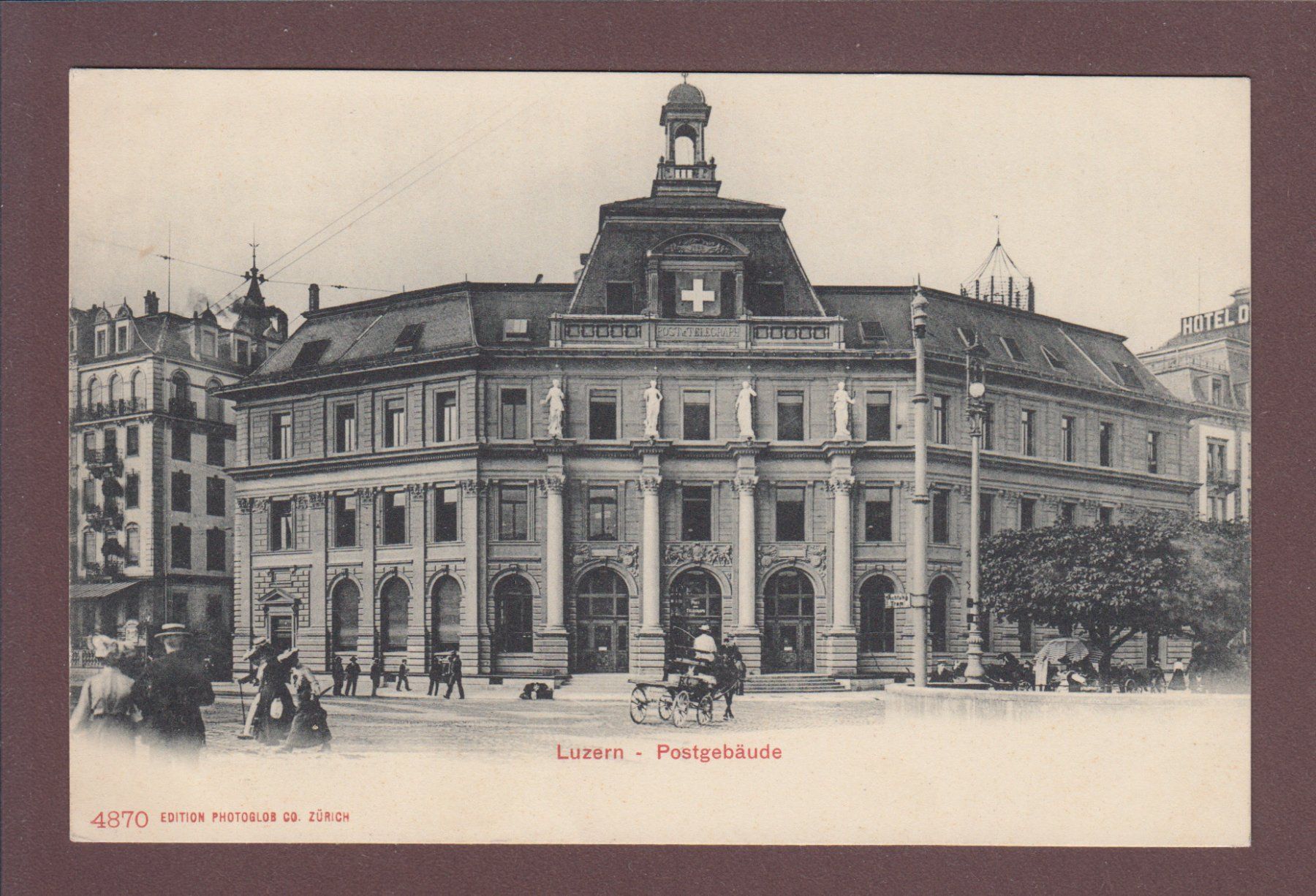 Ansichtskarten: LUZERN - Postgebäude – Gebraucht aus Pully von nicecards