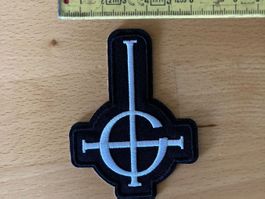 Ghost Logo Cross Patch Sticker Aufnäher Metal Rock Band 2