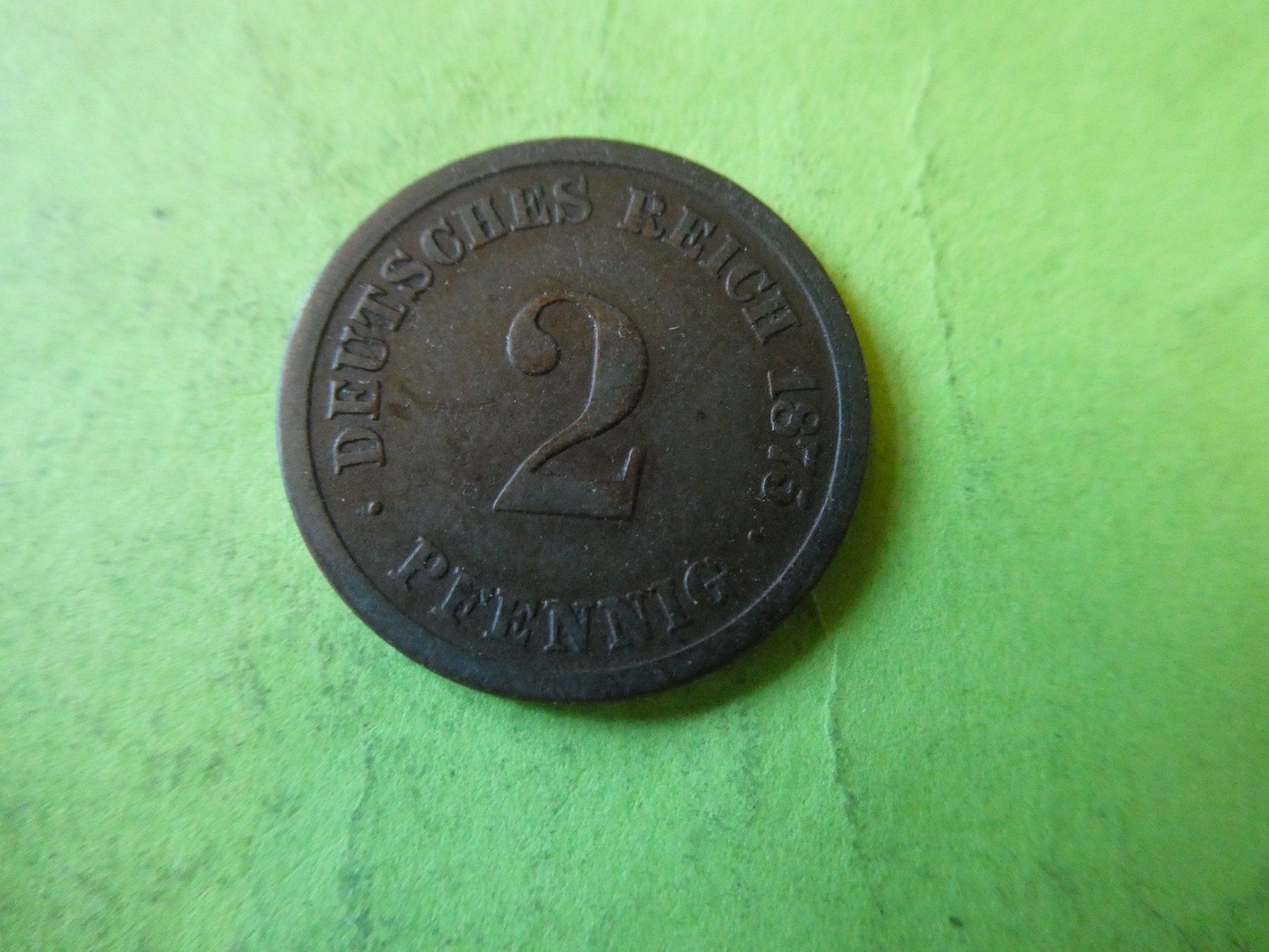 Tutti le monete: Dt. Reich 1875 D, 2 Pfennig – Usato da Hinterforst venduto da Rohusri