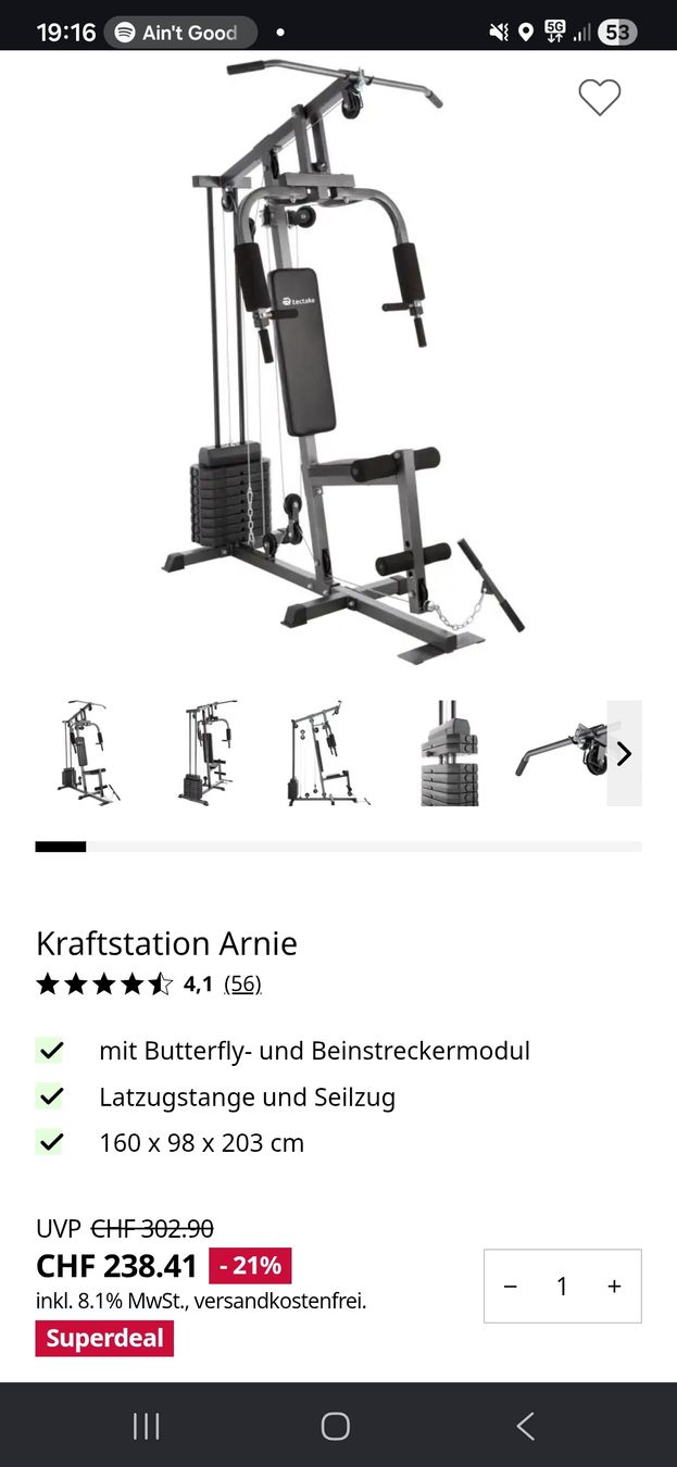 Gonser Vélos d'appartement: Kraftstation / Home GYM – D'occasion à Oberstocken par jul_6rwj 9