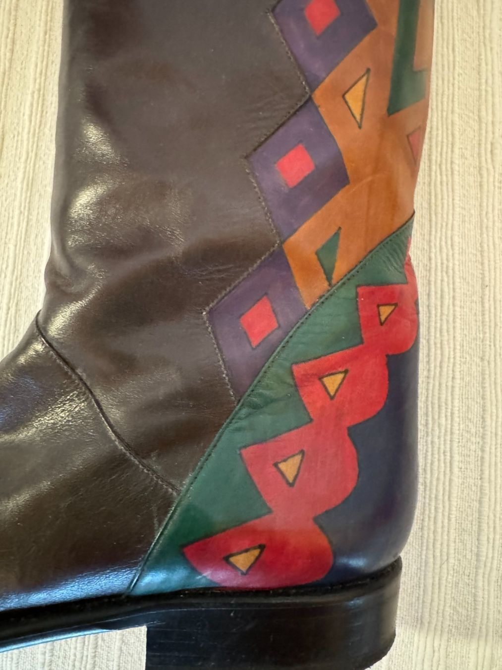 Scarpe da donna: Brauner Lederstiefel von Donna Carolina – Nuovo (secondo la descrizione) da Stäfa venduto da Mofi8712 2