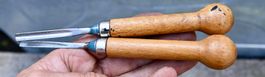 2 VINTAGE Hohlmeissel klein