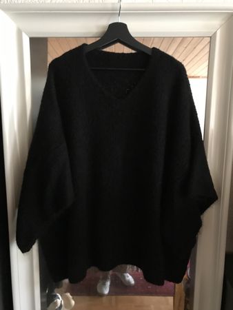 Pull grosse maille super oversize noir, taille unique