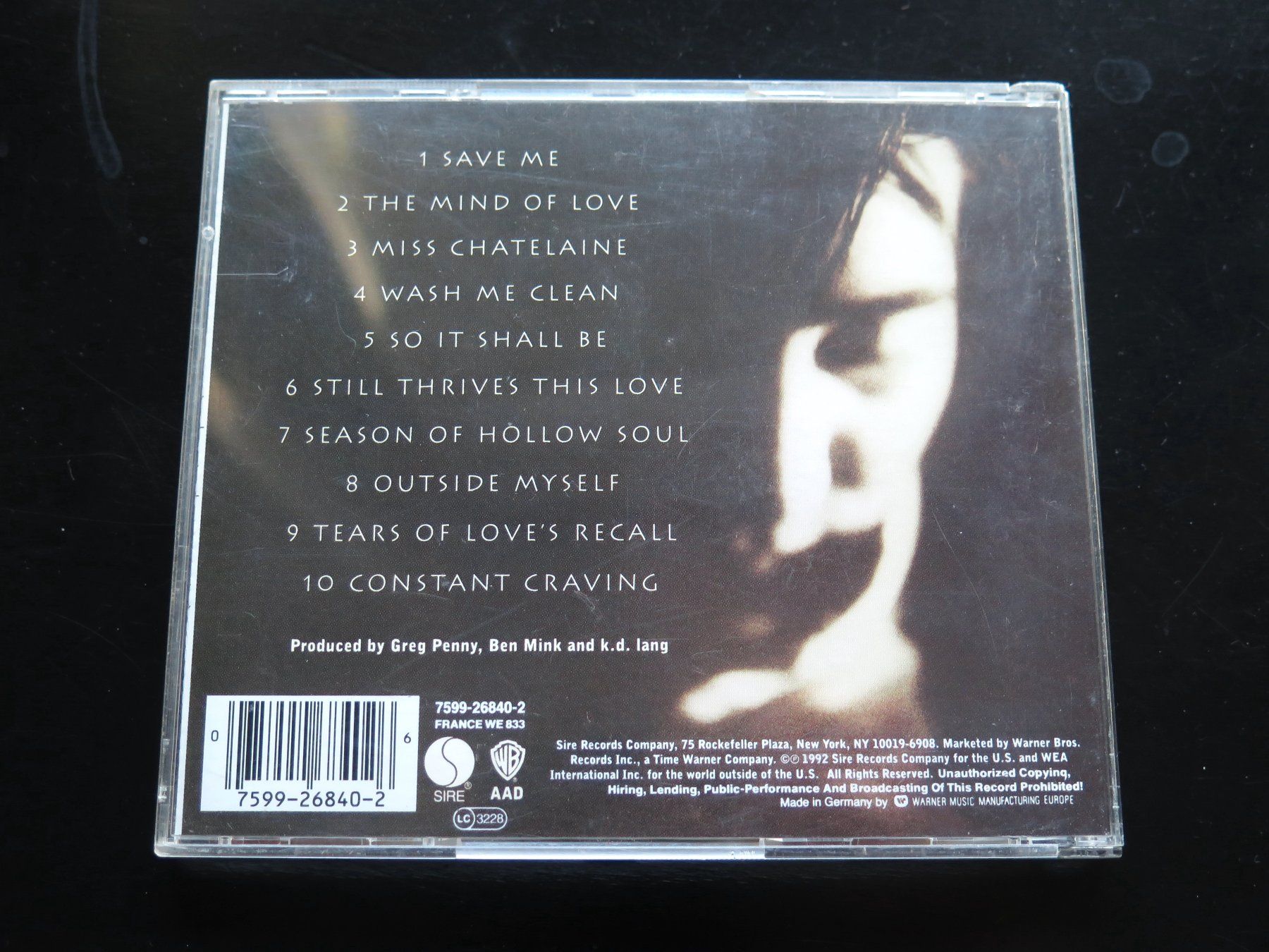 CD: (p) CD K.D. LANG: Ingénue, 1992 – Usato da Bern venduto da Balzamico 1