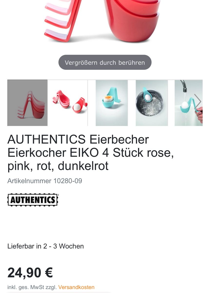Altre Stoviglie: NEU EIKO Eierkocher, Eierbecher & Löffel, 8 tlg DESIGN – Nuovo (secondo la descrizione) da Rickenbach b. Wil venduto da sunneschii_ 4