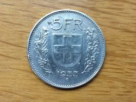 5 Franken Silber 1933