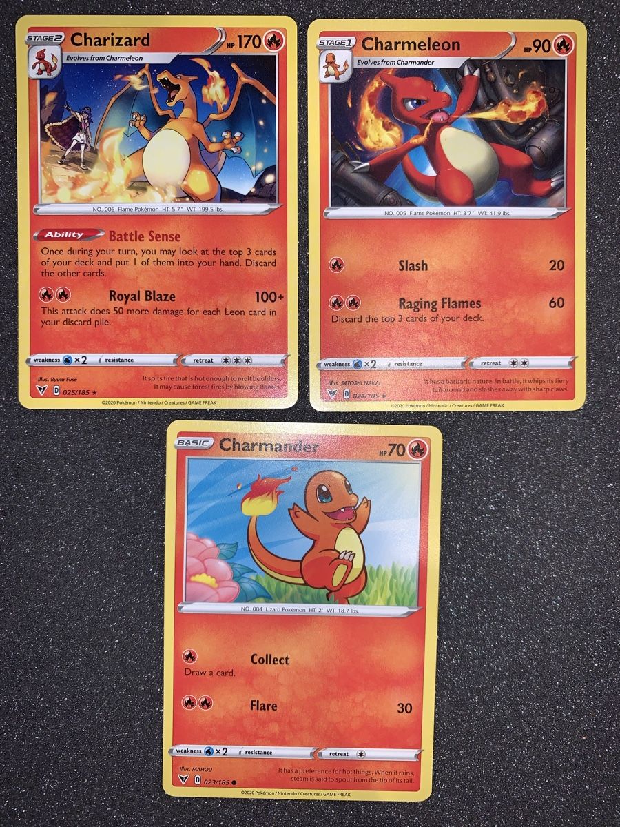 Pokémon Carte collezionabili: Ab 1.- Charizard Charmeleon Charmander set – Usato da Bironico venduto da ars_z6lb