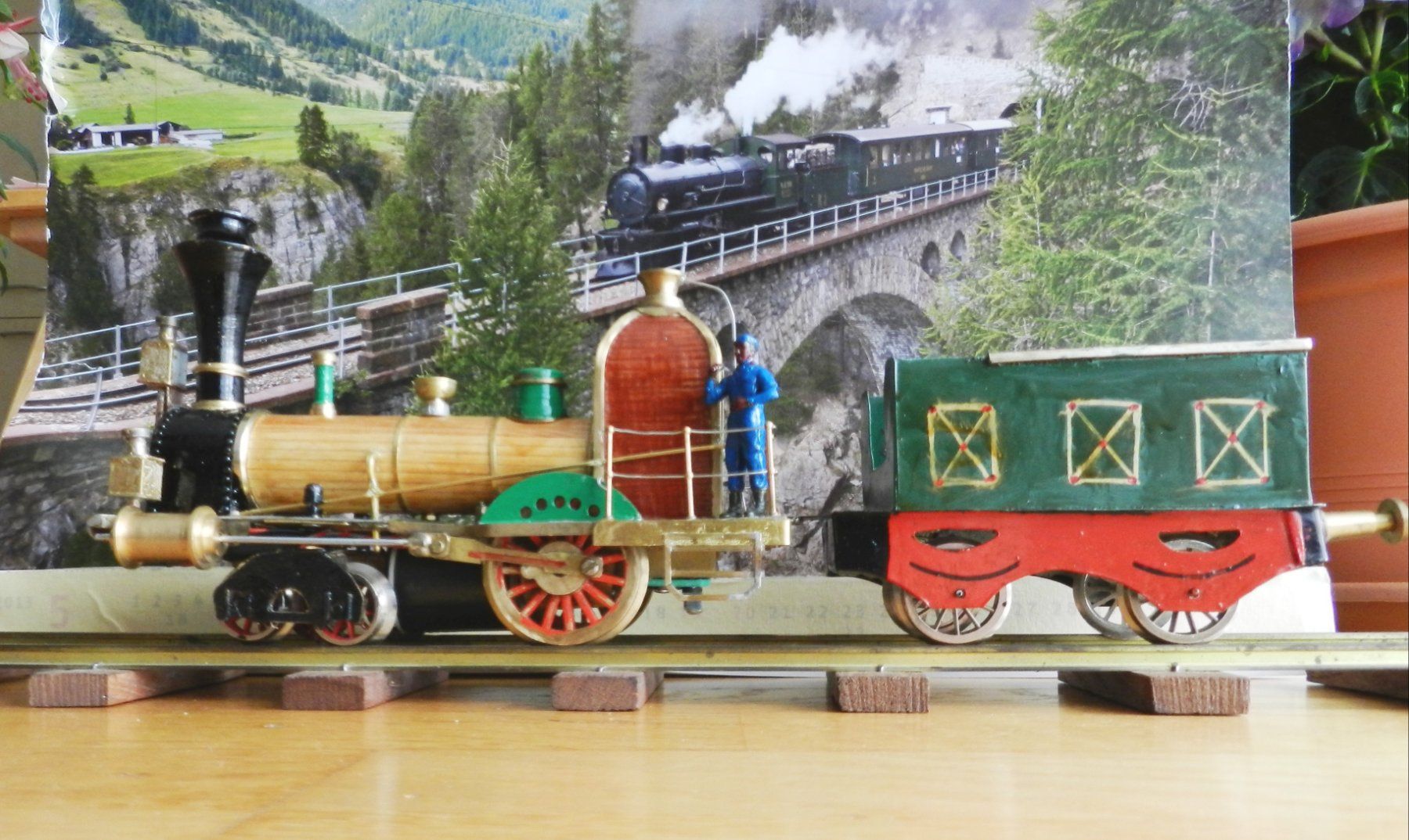 Modelleisenbahnen: Spanisch-Brötli-Bahn 14Volt Messing  Spur1sehr selten – Gebraucht aus Steinach von Silva141