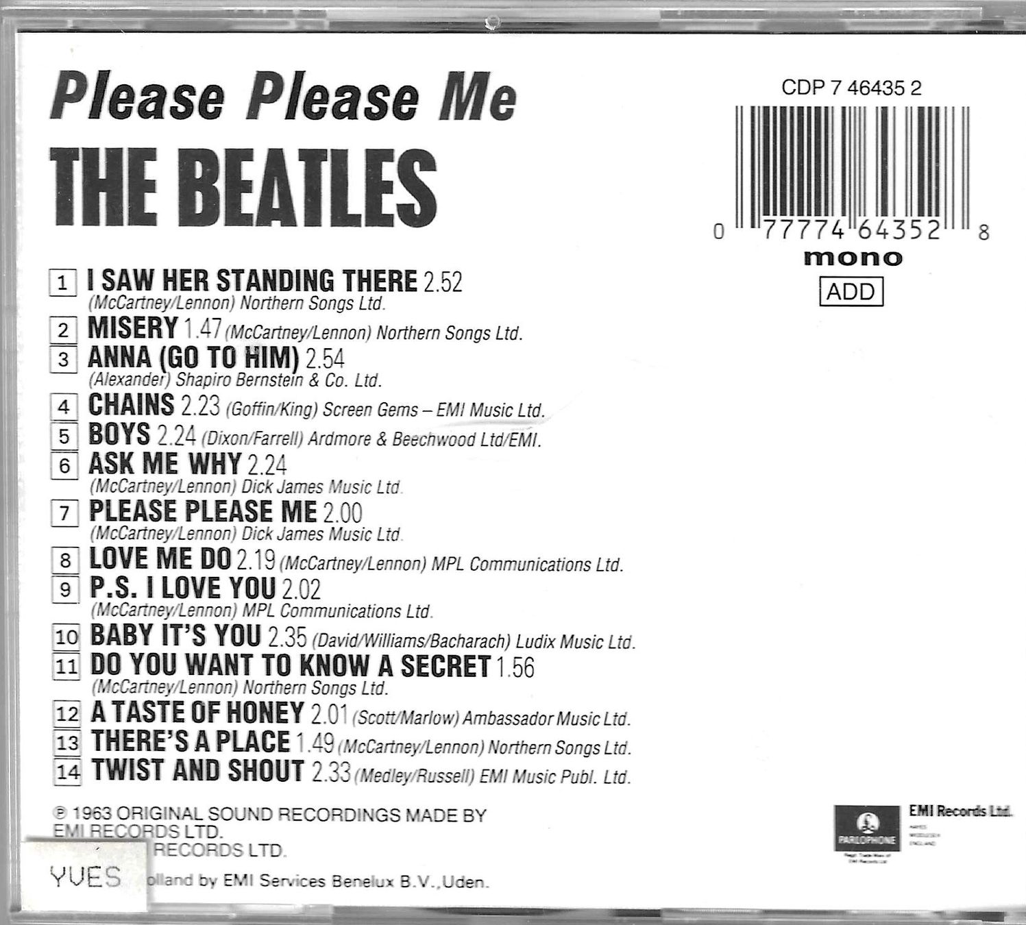 CD: The Beatles - Please Please Me – Usato da Savagnier venduto da Ne2065 1