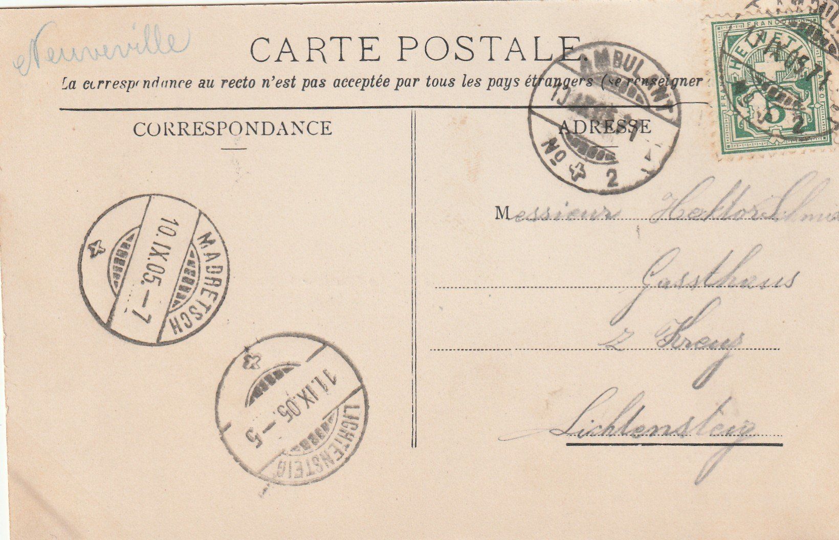 Cartoline postali: AK  La Chasseral  2 Bilder 1905 – Usato da Rupperswil venduto da Ema10 1