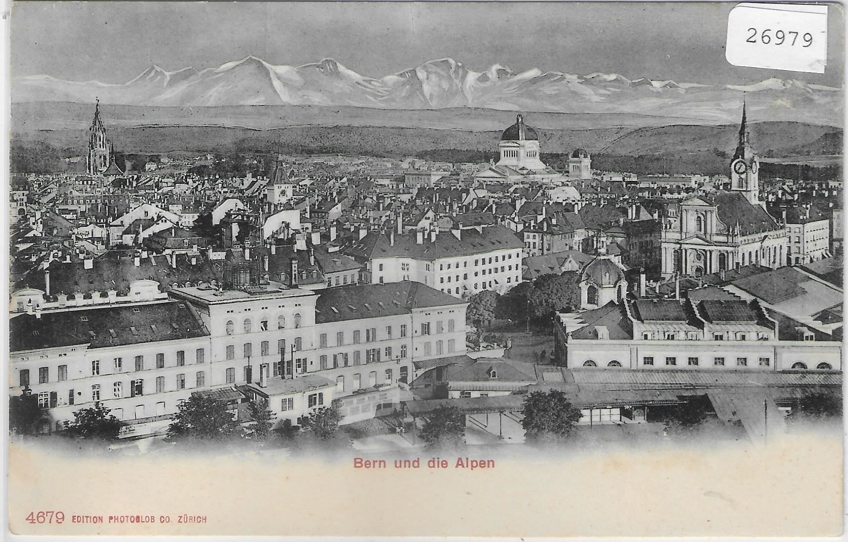 Ansichtskarten: Bern und die Alpen – Gebraucht aus Ettingen von Kartenplanet