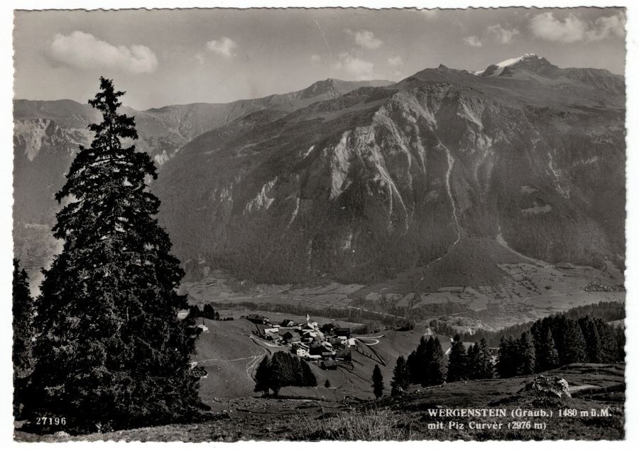 Cartoline postali: Wergenstein, gelaufen 1955 – Usato da Frauenfeld venduto da POML