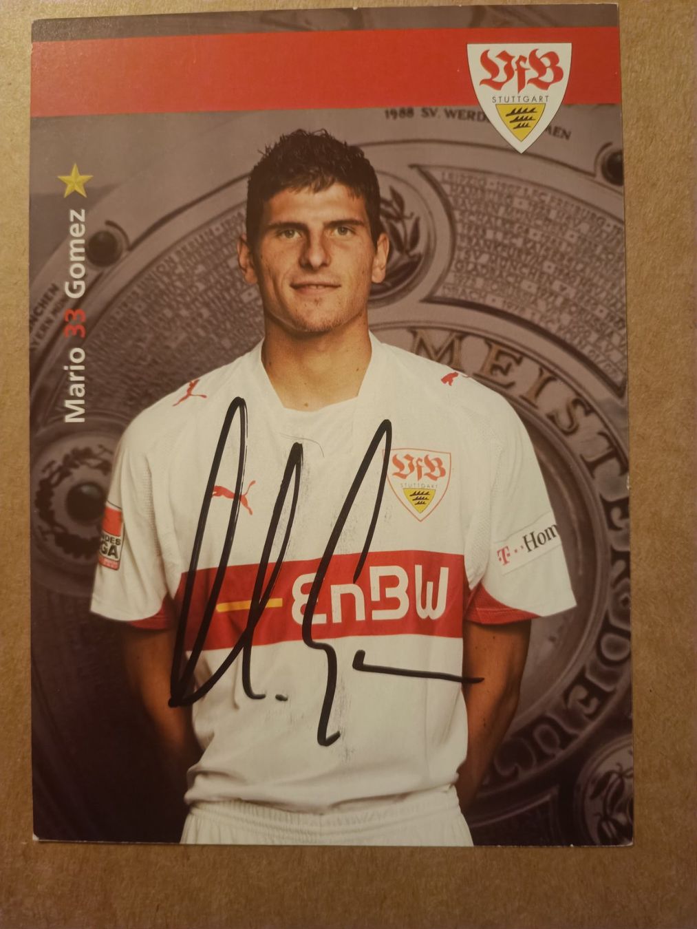 Autografi: Mario Gomez - handsignierte VfB Stuttgart Autogrammkarte – Usato da Menziken venduto da Artographs