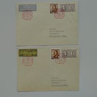 1943 FDC Nr.258 (2 Briefe) - unterschiedlich "illustriert" !