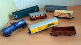 Modelleisenbahn H0 Güterwagen,  7 verschiedene Modelle
