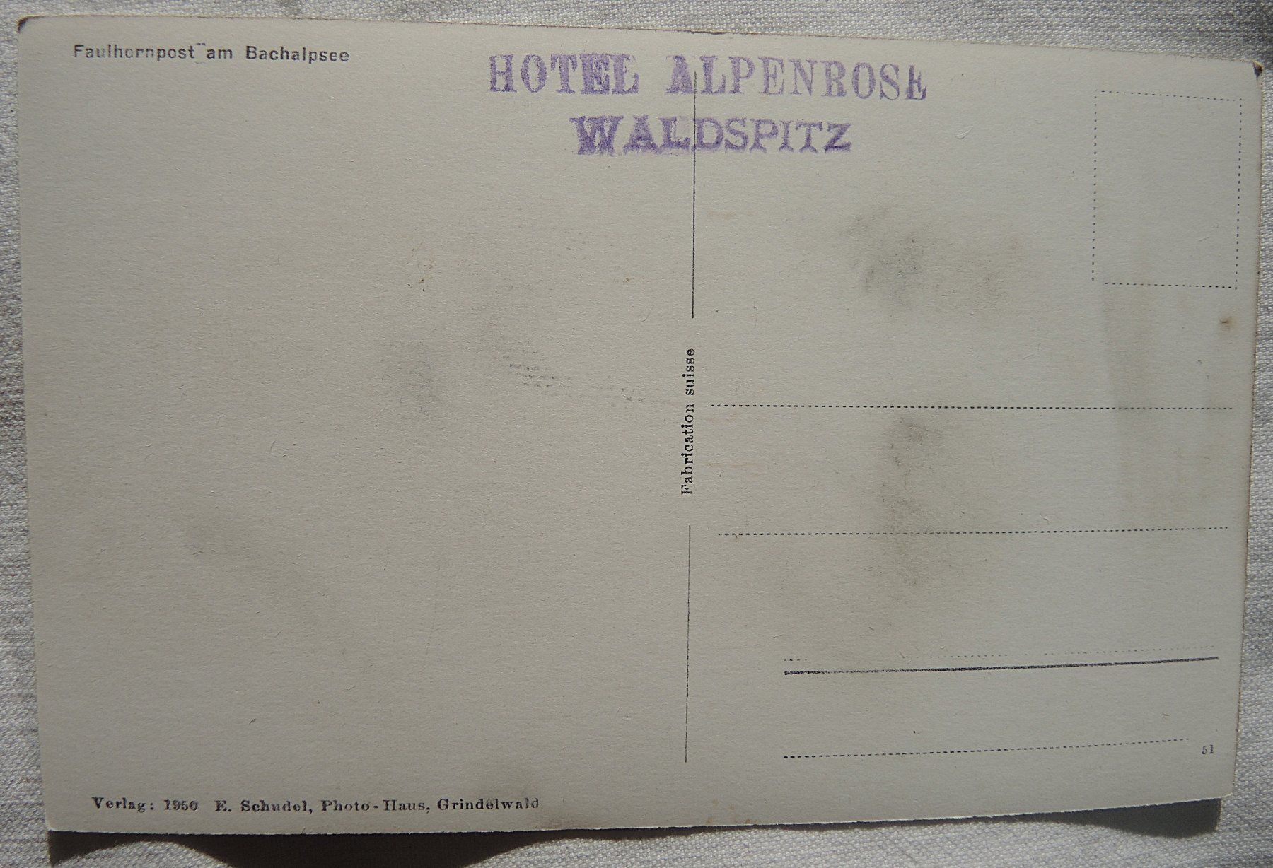 Cartes postales: Ansichtskarte Bachalpsee Grindelwald – D'occasion à Niederried b. Kallnach par hanatim 1