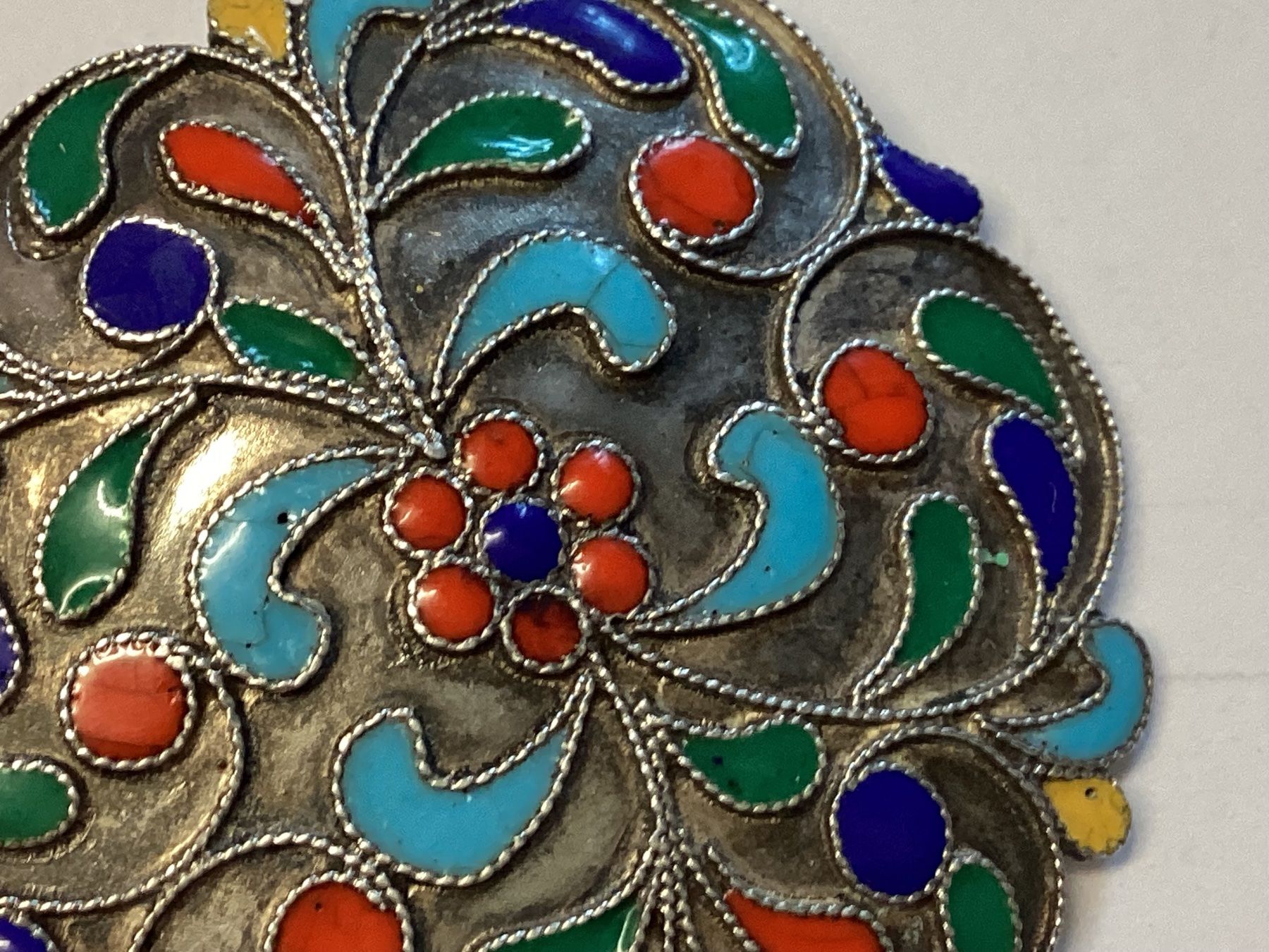 Spille & Fermagli: Vintage Silber Brosche , Cloisonné Emaille Handarbeit – Usato da Eglisau venduto da mar_5rn2 6