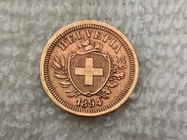 1 centime/Rappen 1894