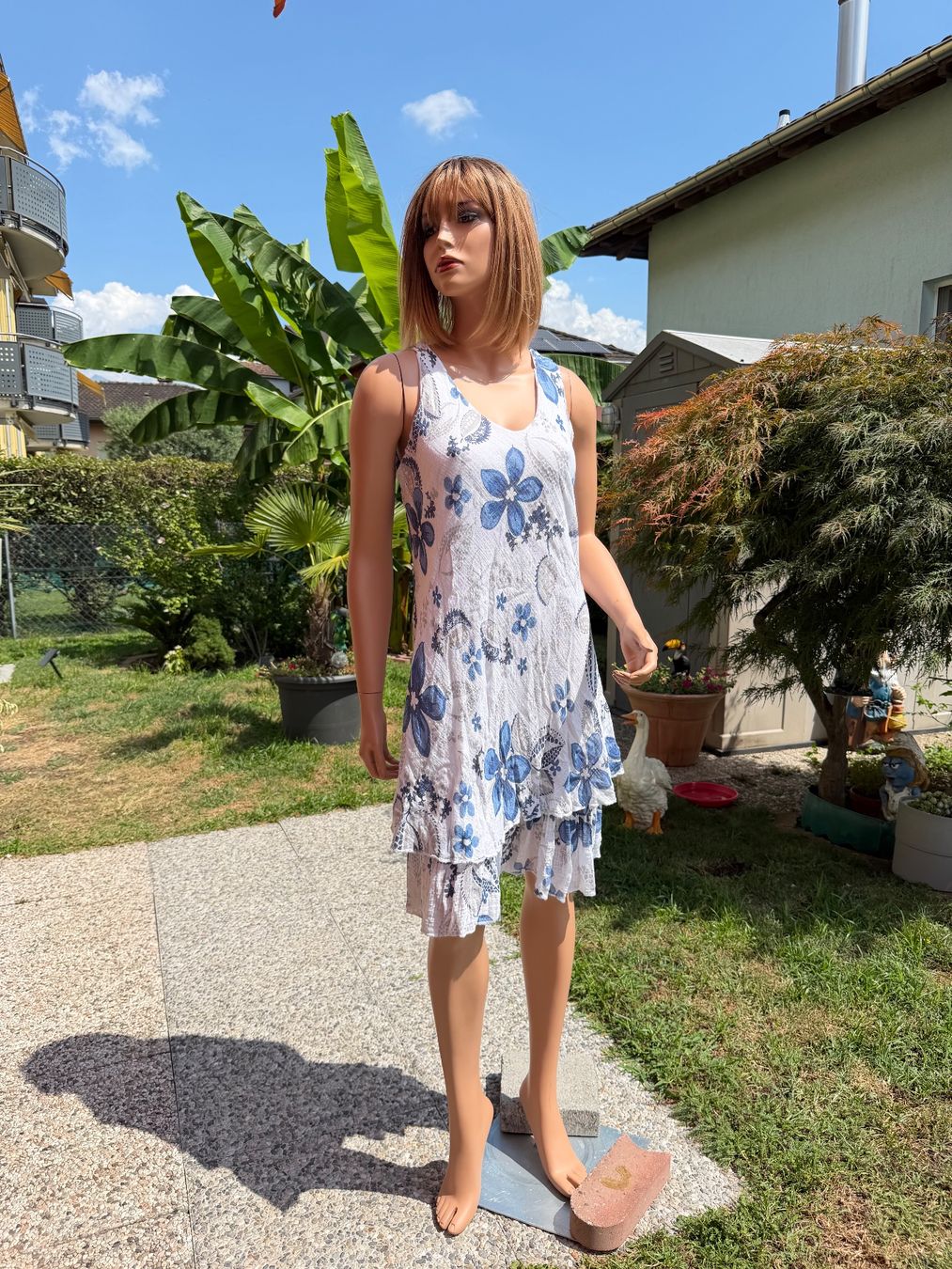 Vestiti: Sommer Kleid mit Blumen - Gr. M - Elastan – Usato da Cugnasco venduto da tizianaq