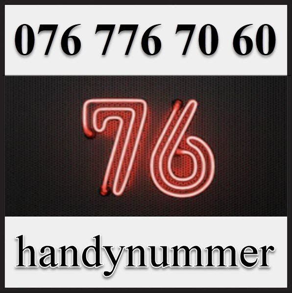 Carte prepagate: Handynummer, Telefonnummer, Natelnummer, 076 776 70 60 – Nuovo (secondo la descrizione) da Winterthur venduto da handynummerch