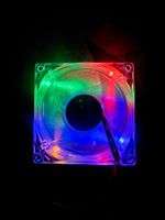 2x Akasa LED Case Fan 80mm RGB Retro Modding OVP
