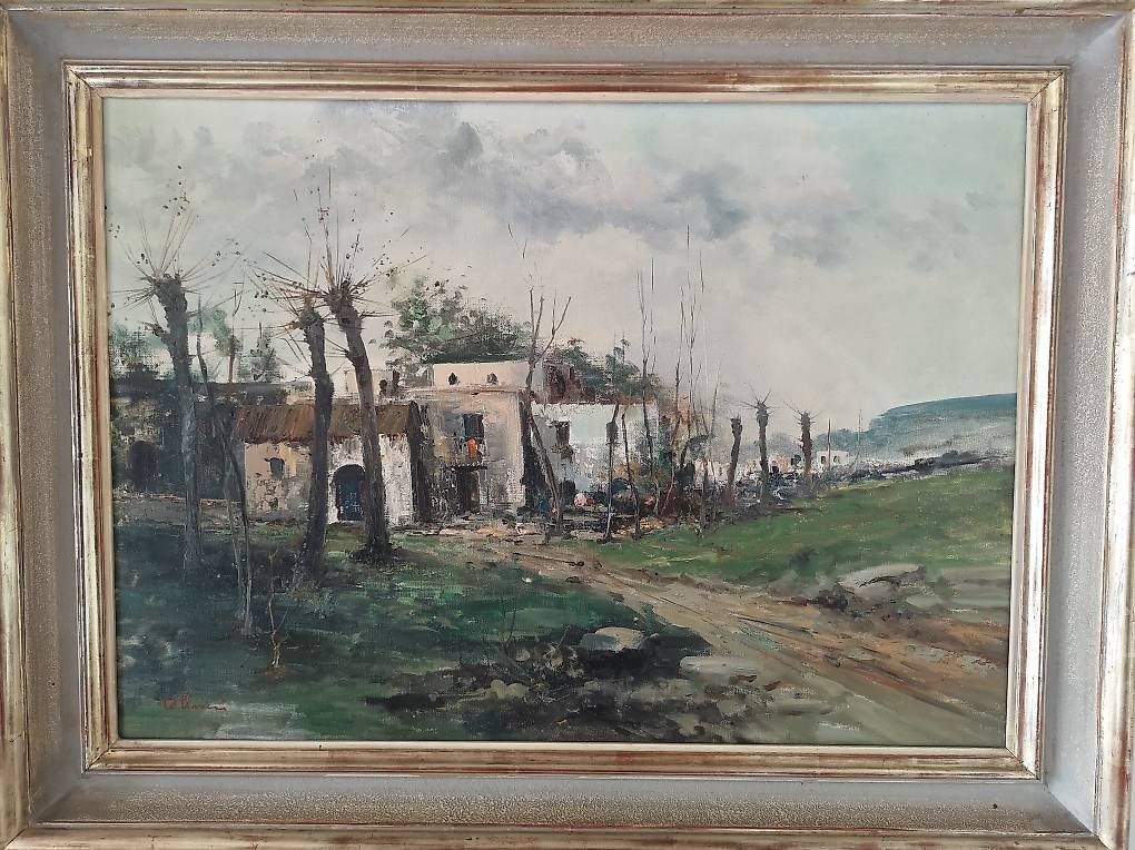 Dipinti: OLIVIERI E. / Paysage Lombard – Usato da Bulle venduto da italicum