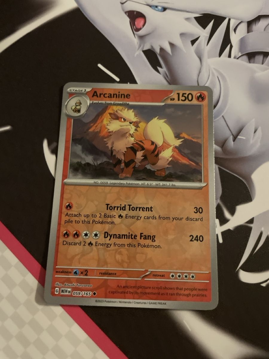 Pokémon Cartes à collectionner: Arcanine 059/165 Reverse Holo Pokemon 151 – D'occasion à Bazenheid par Toulouse12