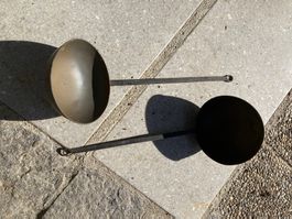 Kupfer-Zink-Pfanne mit langem Stiel