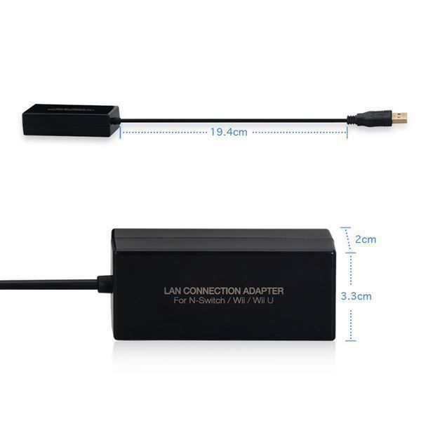 Nintendo Console: Nintendo Switch NS Wii Wii U LAN Adapter – Nuovo e nell'imballaggio originale da Zürich venduto da shop-247 3
